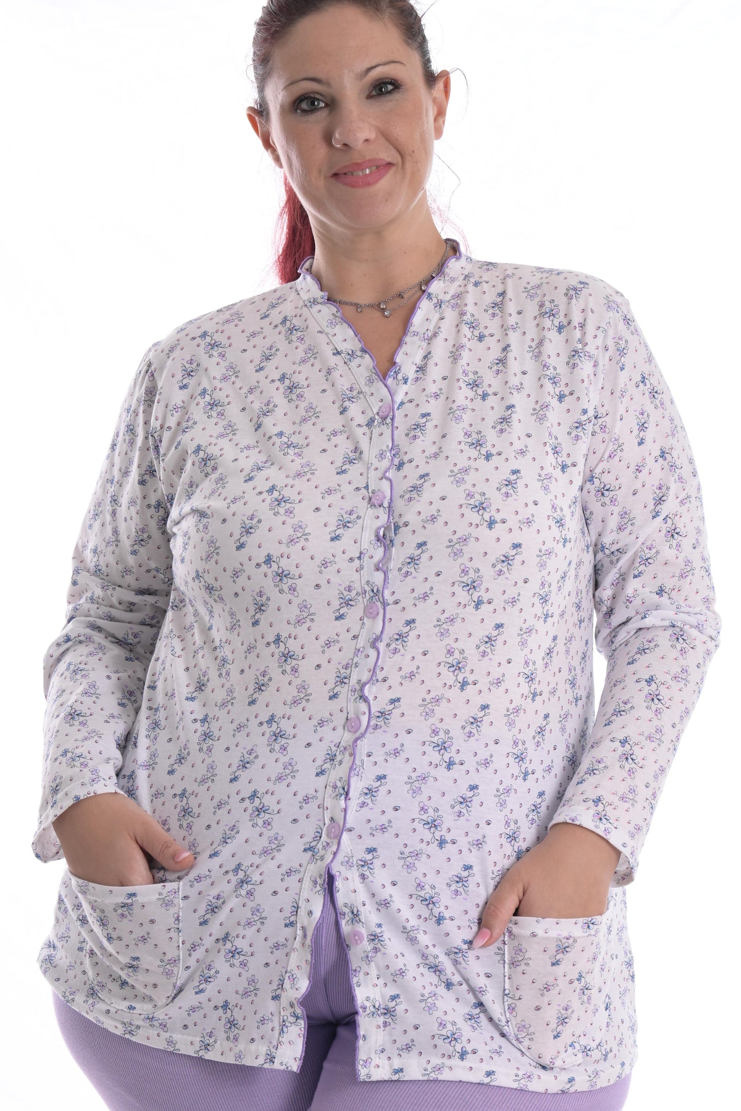 Maglia pigiama Caorle - aperta con bottoni