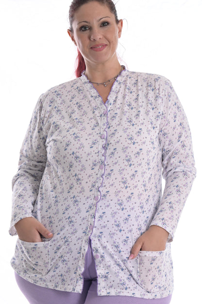 Maglia pigiama Caorle - aperta con bottoni