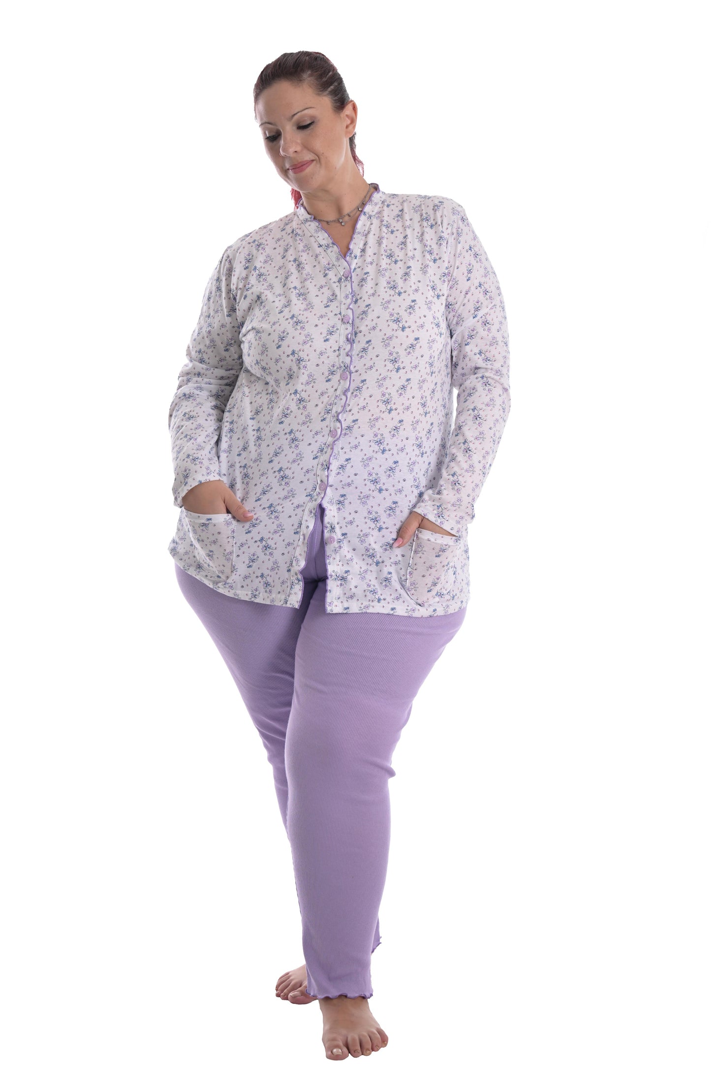 Maglia pigiama Caorle - aperta con bottoni